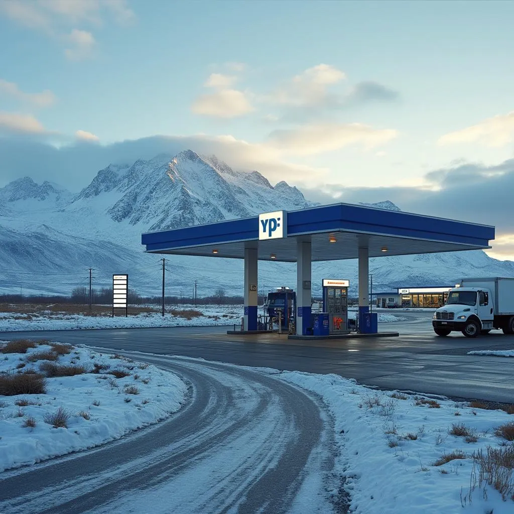 Estación YPF en Patagonia